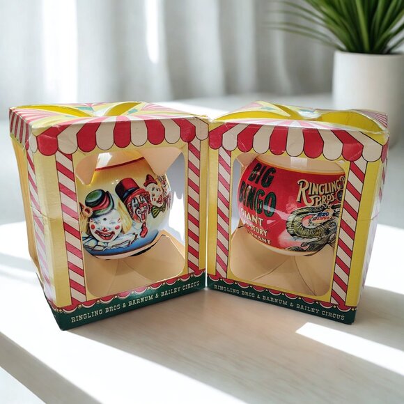 Vintage 1982 Ringling Bros Barnum & Bailey Circus Ornaments in Original Boxes - Picture 1 of 10